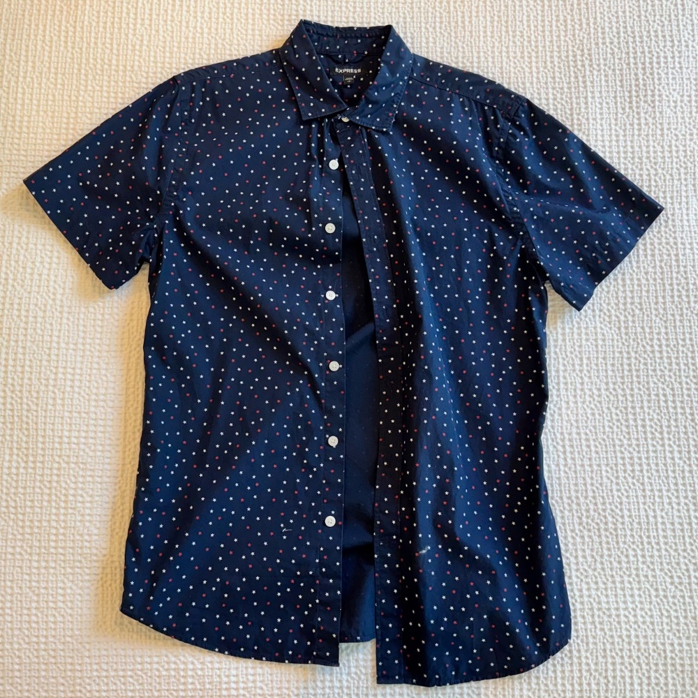Express Short Sleeve Button Down Shirt